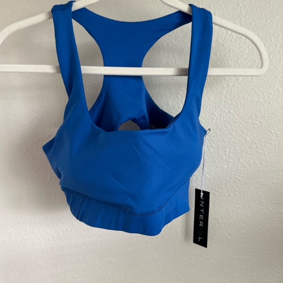 INTERVAL Blue Women's Sports Bra. - Picture 1 of 8